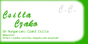 csilla czako business card